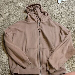 Aeropostale Tan Fleece Hoodie